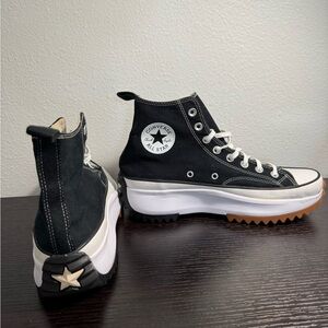 Converse Black and White Platform High-Tops